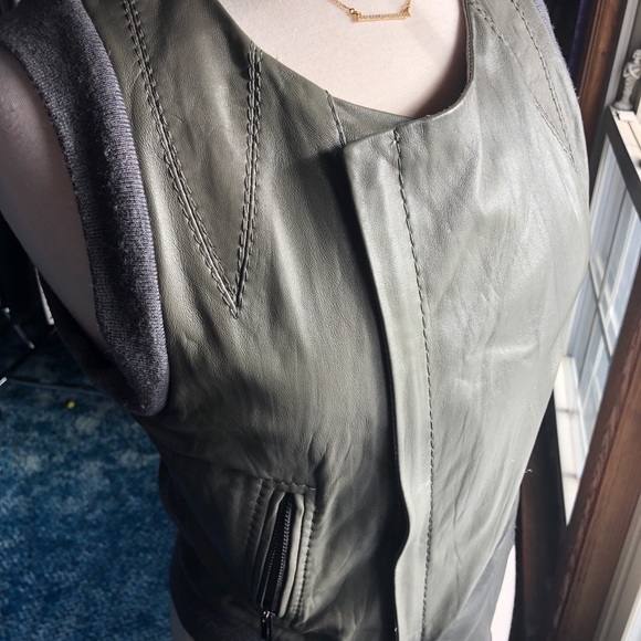 BCBG Chic Leather Motorcycle Vest - Picture 3 of 8